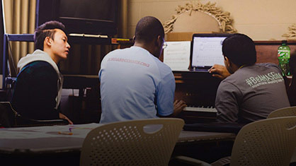 Students at piano